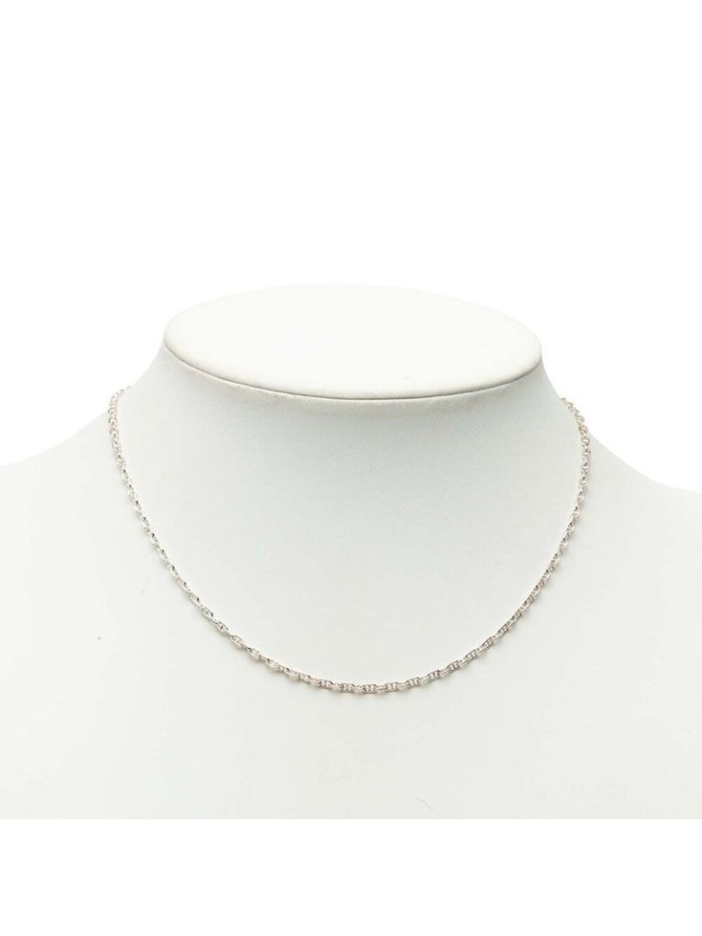 Hermes Mini Sellier Chaine D'ancre Necklace Silver
